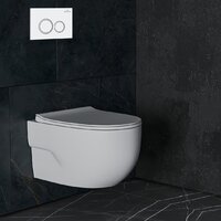 Унитаз подвесной Roxen Porto One Rimless 6 в 1 StounFix Dual Fresh 505547 (кнопка: белый глянец) - Изображение №8 — Chaika Market