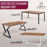 Столешница Millwood 140x70x3.6 (дуб табачный Craft) - Изображение №6 — Chaika Market