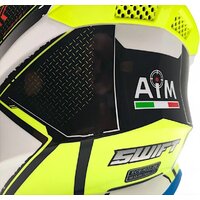 Мотошлем AIM RH855 Fiber Glass Swift RH855S-BYR-L (L, желтый/красный) - Изображение №11 — Chaika Market