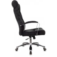 Офисное кресло Бюрократ T-9928SL Fabric (черный Italia Black/крестовина металл хром) - Изображение №3 — Chaika Market