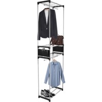 Стойка для одежды Sheffilton SHT-WR125 (черный/хром лак) — Chaika Market