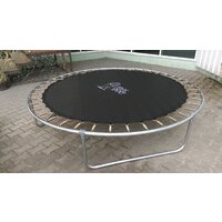 Батут Atlas Sport 252 см - 8ft Basic (с лестницей, внешняя сетка, зеленый) - Изображение №5 — Chaika Market