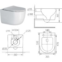 Унитаз подвесной Roxen Vortex в комплекте с инсталляцией StounFix Dual Fresh 6 в 1 966745 (кнопка: бежевый) - Изображение №14 — Chaika Market