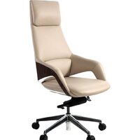 Офисное кресло Norden Шопен FK 0005-A Beige Leather (кожа бежевая/алюминий) — Chaika Market