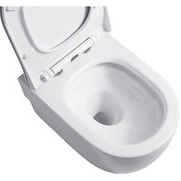 Унитаз подвесной Roxen Porto в комплекте с инсталляцией StounFix Dual Fresh 6 в 1 968478 (кнопка: брашированное золото) - Изображение №10 — Chaika Market