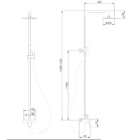 Душевая система  Abber Weiss Insel AF8020B (черный матовый) - Изображение №3 — Chaika Market