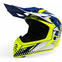 Мотошлем AIM RH855 Fiber Glass Tondo RH855T-BYW-XXXL (XXXL, синий/желтый/белый) - Изображение №2 — Chaika Market