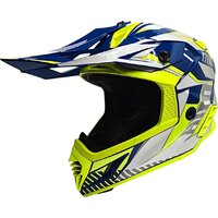 Мотошлем AIM RH855 Fiber Glass Tondo RH855T-BYW-XXXL (XXXL, синий/желтый/белый) - Изображение №1 — Chaika Market