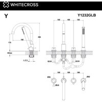 Смеситель Whitecross Y Y1232GLB (брашированное золото) - Изображение №3 — Chaika Market