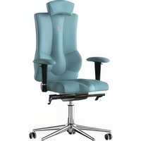 Офисное кресло Kulik System Elegance (экокожа, синий с подголовником) — Chaika Market