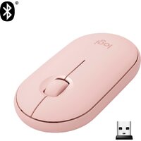 Мышь Logitech M350 Pebble (розовый) - Изображение №2 — Chaika Market