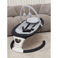 Шезлонг Amarobaby Teddy Swing AB24-22TED/09 (черный) - Изображение №5 — Chaika Market