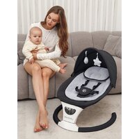 Шезлонг Amarobaby Teddy Swing AB24-22TED/09 (черный) - Изображение №7 — Chaika Market