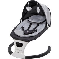 Шезлонг Amarobaby Teddy Swing AB24-22TED/09 (черный) — Chaika Market
