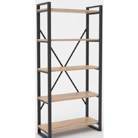 Стеллаж Hype Mebel Стандарт-2 50x170 (черный/дуб галифакс натуральный) — Chaika Market