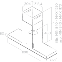 Кухонная вытяжка Elica Haiku Island IX/A/120 - Изображение №3 — Chaika Market
