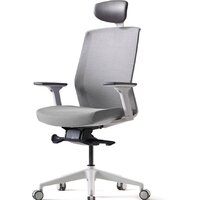 Офисное кресло Bestuhl J1 White Pl с подголовником (серый) — Chaika Market