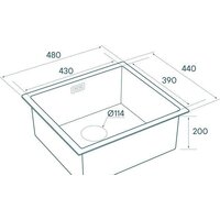 Кухонная мойка Paulmark Aller 48 Uni PM804844-BG (золото/брашированное золото) - Изображение №2 — Chaika Market