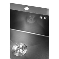 Кухонная мойка Saniteco 6045 Nano + Spike F9S07000 (хром, с сифоном, дозатором и коландером) - Изображение №10 — Chaika Market