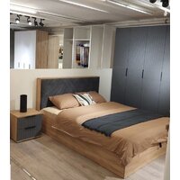 Кровать Трия Хилтон универсальная тип 1 160x200 (дуб крафт золотой/велюр серый) - Изображение №9 — Chaika Market