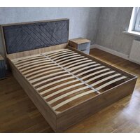 Кровать Трия Хилтон универсальная тип 1 160x200 (дуб крафт золотой/велюр серый) - Изображение №12 — Chaika Market