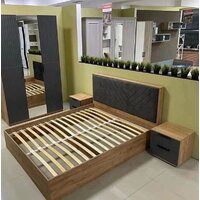 Кровать Трия Хилтон универсальная тип 1 160x200 (дуб крафт золотой/велюр серый) - Изображение №7 — Chaika Market