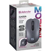 Мышь Defender Gassa MM-105 (серый) - Изображение №5 — Chaika Market