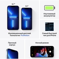 Смартфон Apple iPhone 13 Pro Max 256GB Восстановленный by Breezy, грейд A (небесно-голубой) - Изображение №7 — Chaika Market