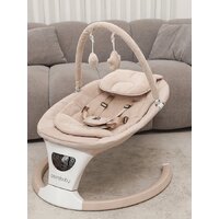 Шезлонг Amarobaby Teddy Swing AB24-22TED/03 (бежевый) - Изображение №4 — Chaika Market