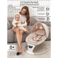 Шезлонг Amarobaby Teddy Swing AB24-22TED/03 (бежевый) - Изображение №9 — Chaika Market
