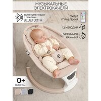Шезлонг Amarobaby Teddy Swing AB24-22TED/03 (бежевый) - Изображение №8 — Chaika Market