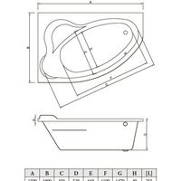 Ванна Bonito Home Rosa 170x110R (с ножками) - Изображение №3 — Chaika Market