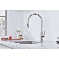 Смеситель Paulmark Senso Se215180-BS (стальной/нержавеющая сталь) - Изображение №2 — Chaika Market