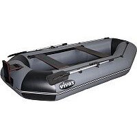 Гребная лодка Vivax К280Т с полом-сланью (без киля, серый/черный) — Chaika Market