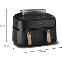 Аэрогриль (аэрофритюрница) Philips 5000 Series Ovi Dual Basket NA552/00 - Изображение №3 — Chaika Market