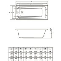 Ванна Bonito Home Selena 150x70 (с ножками) - Изображение №3 — Chaika Market