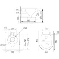 Унитаз подвесной Asten Readle Zentralmodul AR0601-205B - Изображение №23 — Chaika Market