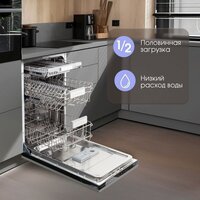 Встраиваемая посудомоечная машина Zigmund & Shtain DW 308.4 - Изображение №3 — Chaika Market