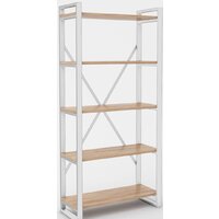 Стеллаж Hype Mebel Стандарт-2 50x170 (белый/дуб галифакс натуральный) - Изображение №1 — Chaika Market