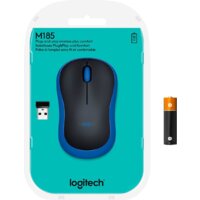 Мышь Logitech M185 (черный/синий) - Изображение №6 — Chaika Market