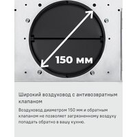 Кухонная вытяжка MAUNFELD Tower 50 (черный) - Изображение №20 — Chaika Market