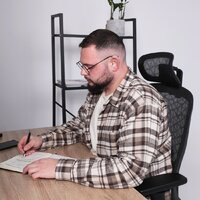 Офисное кресло AksHome Magnus (сетка, черный/алюминий) - Изображение №10 — Chaika Market