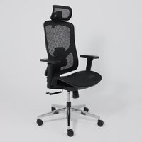 Офисное кресло AksHome Magnus (сетка, черный/алюминий) - Изображение №17 — Chaika Market