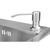 Кухонная мойка Saniteco 6045 + Spike F9S07000 (хром, с сифоном, дозатором и коландером) - Изображение №5 — Chaika Market