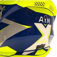 Мотошлем AIM RH855 Fiber Glass Tondo RH855T-BYW-S (S, синий/желтый/белый) - Изображение №10 — Chaika Market