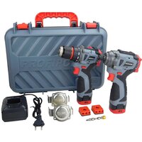  Profipower ProfiSet 2A16 E0227 (шуруповерт, винтоверт, 2 АКБ, кейс) — Chaika Market