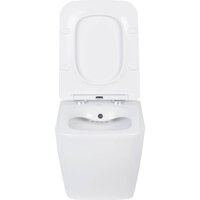 Унитаз подвесной Roxen Cube Bidet One Rimless 6 в 1 StounFix Dual Fresh 508149 (кнопка: черный матовый) - Изображение №7 — Chaika Market