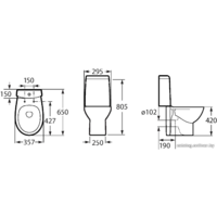 Унитаз напольный Roca Victoria Nord (A342ND7000+A341ND0000+ZRU9000023) с бел. крышк. - Изображение №2 — Chaika Market