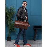 Дорожная сумка Carlo Gattini Premium Faenza 4033-02 (коричневый) - Изображение №13 — Chaika Market