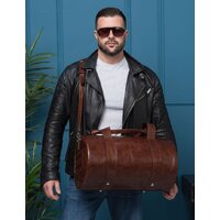 Дорожная сумка Carlo Gattini Premium Faenza 4033-02 (коричневый) - Изображение №9 — Chaika Market